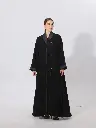 LYS-11كريب كوري أسود ، خام صيفي و خفيف مع اضافة مميزة لقماش التفته  ازرار فضية لتميزكِ بإطلالة ف (2).webp