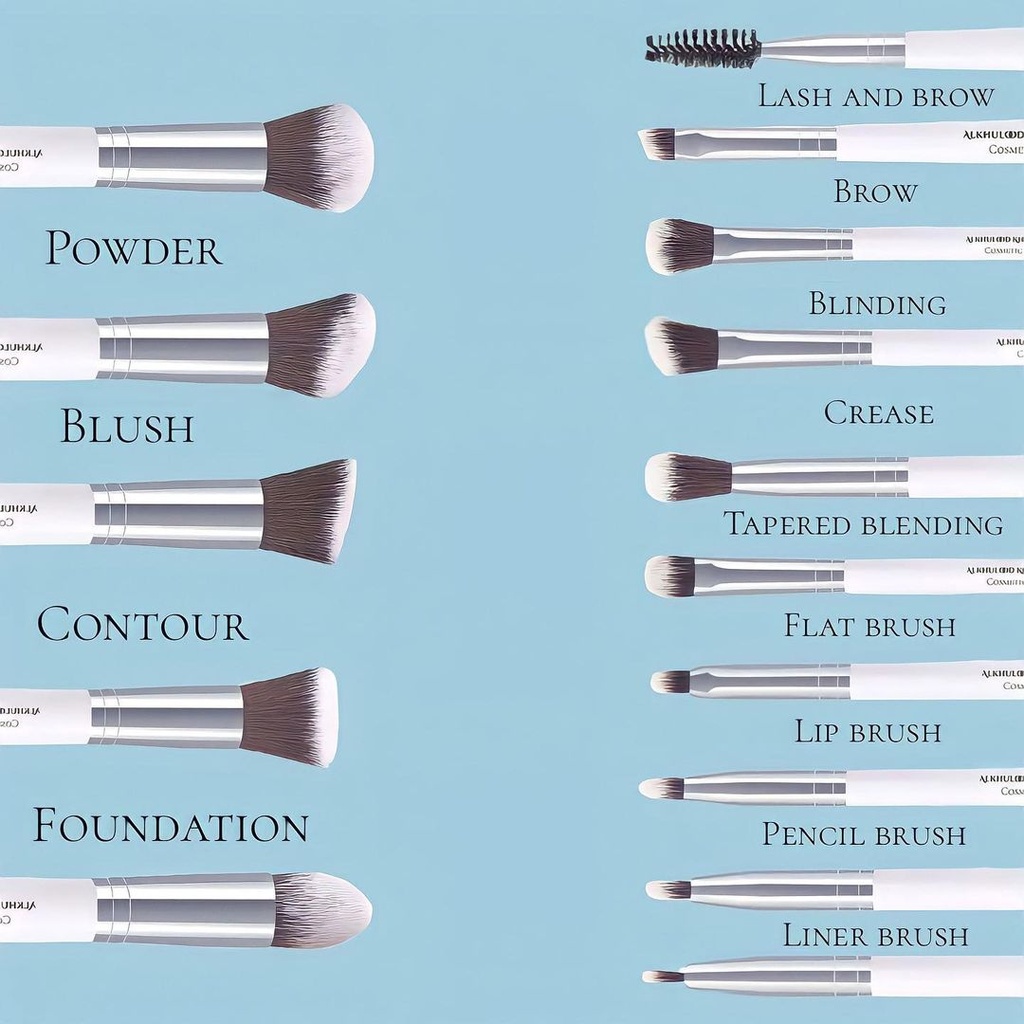 Khulood Cosmetic All Types 12 Makeup Brushes