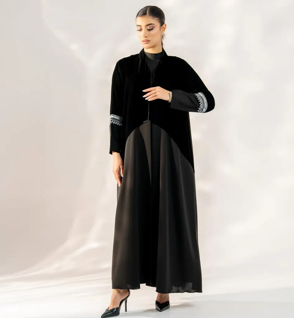 Abaya code- NAS-196Abaya price- 40 OMRAvailable color- dark blue- black-brown___________________ (2).webp