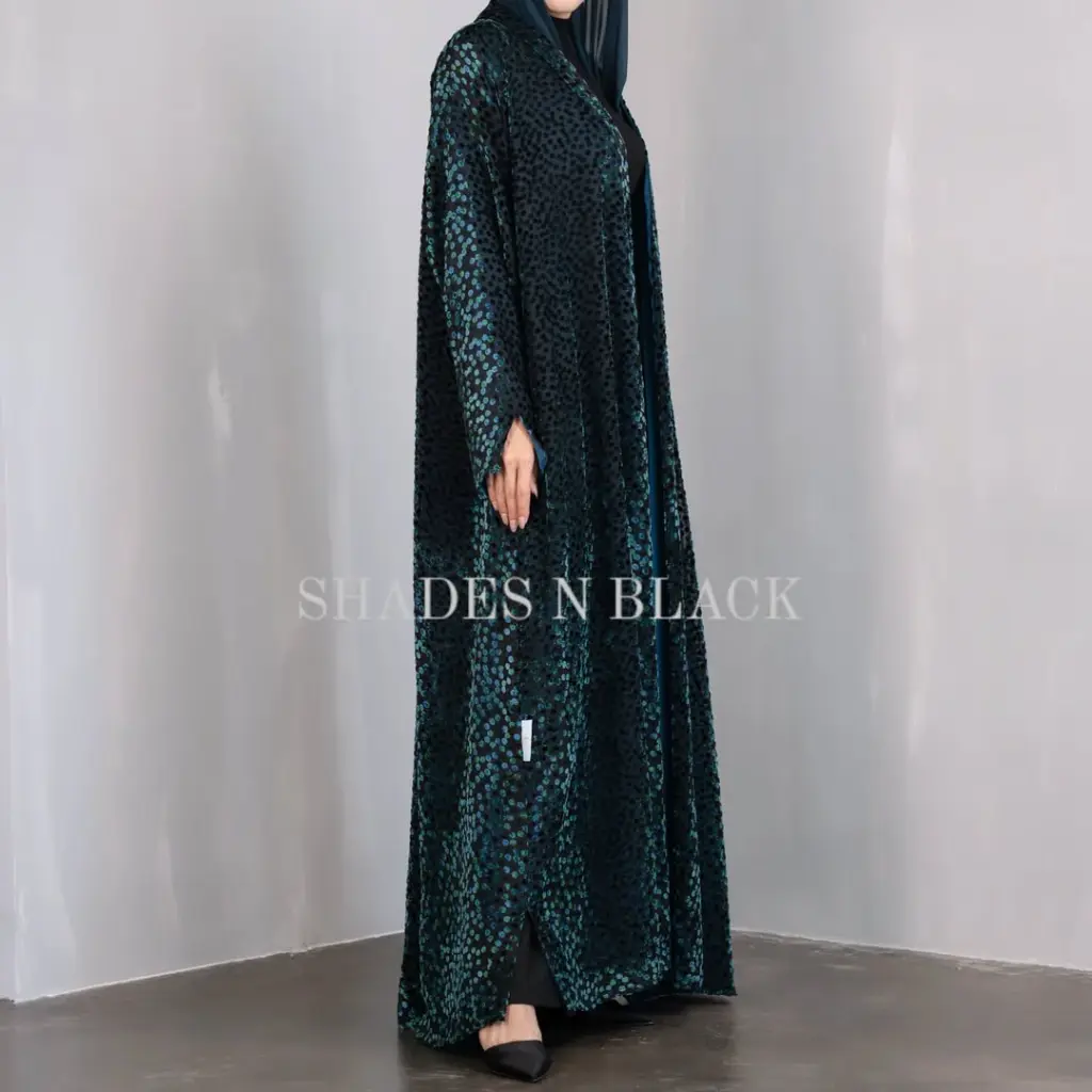 A very unique abaya from the limited collection  (  velvet and organza ) Price 950 qatari rial  (1).webp