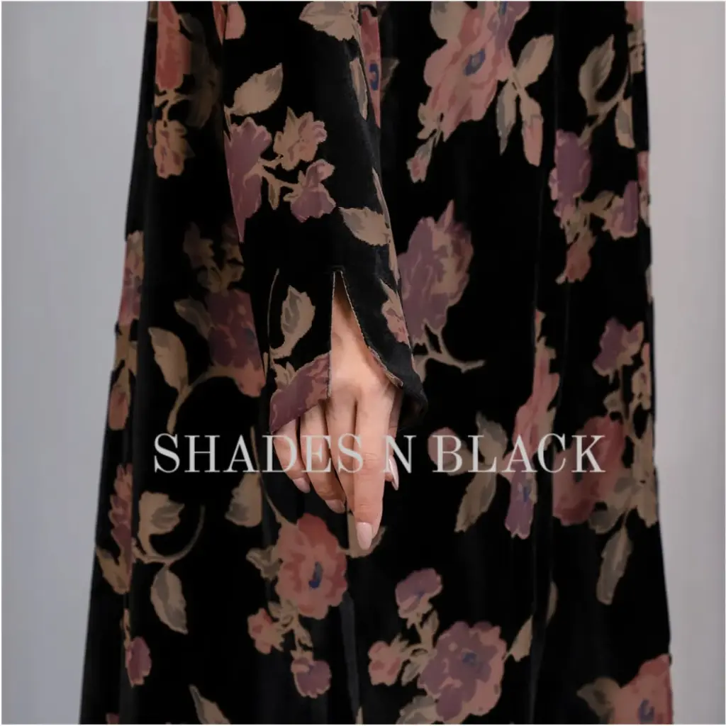 A very unique abaya from the limited collection  (  velvet and organza ) Price 950 Qatari rial .webp