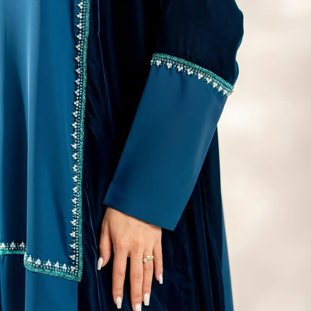 Abaya code- NAS-194Abaya price- 45 OMRAvailable color- dark blue- black-brown___________________ (4).webp