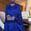 Nova Collection Dress with Embroidered Neckband