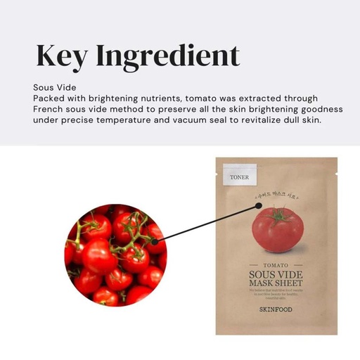 [8809153102423] Skinfood Sous Vide Mask Sheet (Tomato)